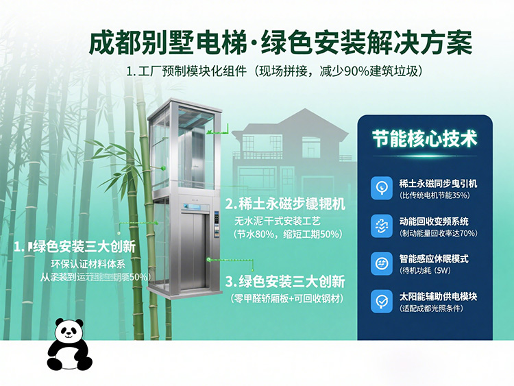 成都別墅電梯 成都別墅電梯如何實(shí)現(xiàn)“綠色安裝”？節(jié)能電梯技術(shù)解析